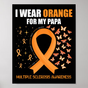 Poster Vestir Laranja Para Meu Papa Esclerose Múltipla Aw