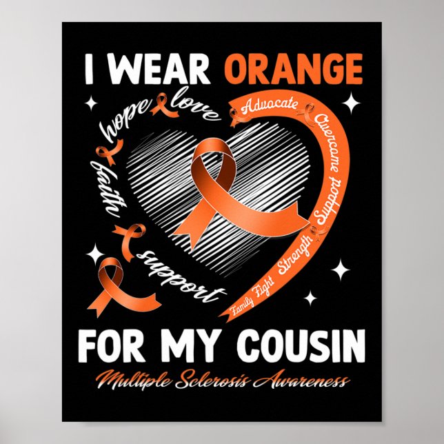 Poster Vestir Laranja Para Meu Primo Com Esclerose Múltip (Frente)