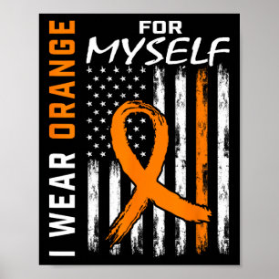 Poster Vestir Laranja Para Mim Próprio Cancer De Leucemia