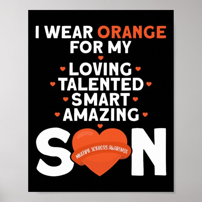 Poster Vestir Laranja Para O Meu Filho Com Awarenes De Es (Frente)