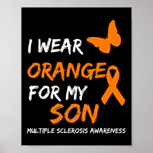 Poster Vestir Laranja Para O Meu Filho Fita De Esclerose