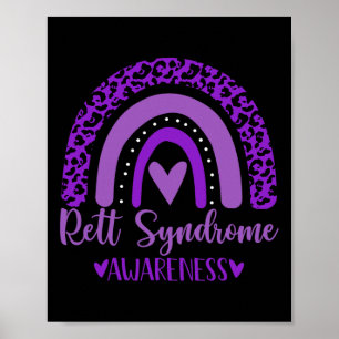Poster Vestir O Arco-Íris Roxo Para A Síndrome De Rett Aw