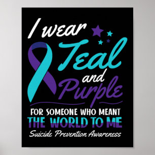 Poster Vestir O Teal E O Suicídio Roxo Sensibilizar A Cur