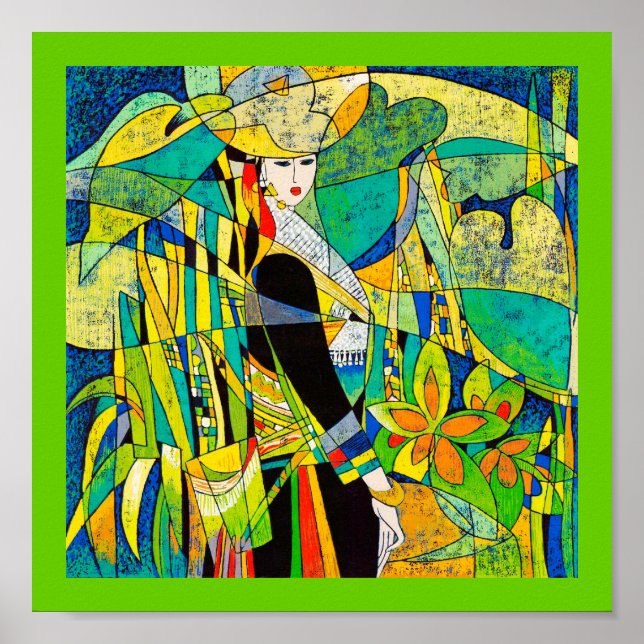 Póster Vestir Ping Hao - pintura de abstrato oriental (Frente)