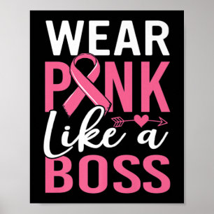 Poster Vestir Rosa Como Uma Garota De Consciência Do Canc