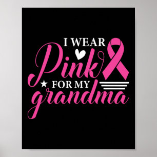 Poster Vestir Rosa Para A Sensibilização Da Minha Avó Par