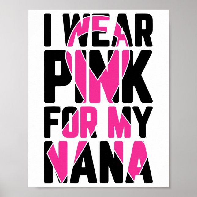 Poster Vestir Rosa Para A Sensibilização Do Meu Cancer De (Frente)