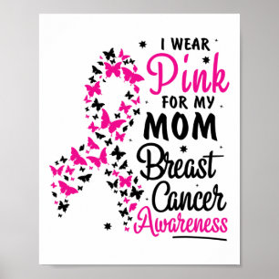 Poster Vestir Rosa Para As Mulheres Que Conhecem O Cancer