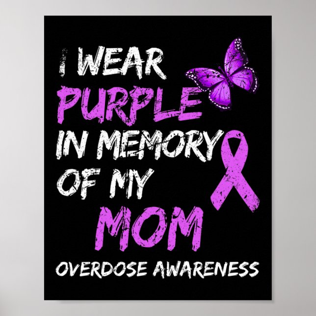 Poster Vestir Roxo Em Memória Da Consciência Da Minha Mãe (Frente)