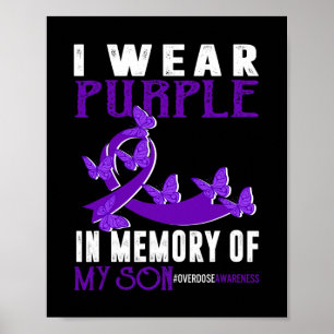 Poster Vestir Roxo Em Memória Da Consciência Da Sobredosa
