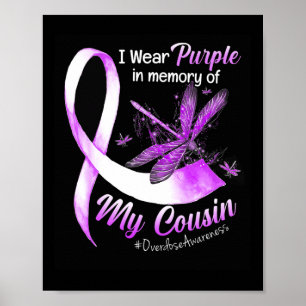 Poster Vestir Roxo Em Memória Da Sobredosagem Da Minha Pr