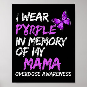 Poster Vestir Roxo Em Memória Das Minhas Awarenes De Sobr