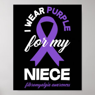 Poster Vestir Roxo Para A Minha Onça Fibromialgia Sensibi