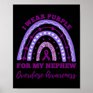 Poster Vestir Roxo Para A Sensibilização Para A Sobredosa