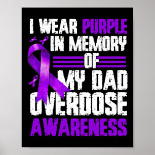 Poster Vestir Roxo Para A Sensibilização Para A Sobredosa