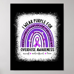 Poster Vestir Roxo Para Sensibilização Para Sobredosagem
