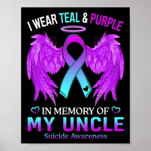 Poster Vestir Roxo Teal Em Memória Do Tio Suicídio Awaren