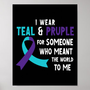 Poster Vestir Roxo Teal Para Alguém Que Preveja O Suicídi