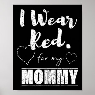 Poster Vestir Vermelho Para Minha Equipe De Mamãe
