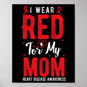 Poster Vestir Vermelho Para Minha Mãe Doença Cardíaca Sen