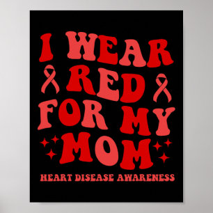 Poster Vestir Vermelho Para Minha Mãe Sensibilização Para