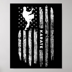 Poster Vestuário do American Flag Karate - Karateka Vinta