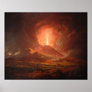 Poster Vesúvio de Portici, Joseph Wright de Derby