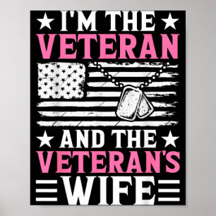 Poster Veterana Feminina e Esposa de Veterano Mulher Vete