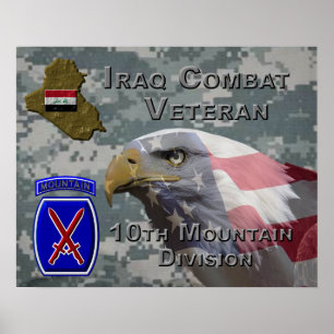 Poster Veterano da 10ª Divisão de Montanha no Iraque