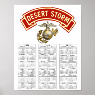 POSTER VETERANO DA TEMPESTADE NO DESERTO DO USMC