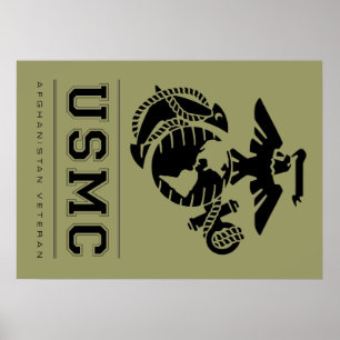 Póster Veterano do USMC Afeganistão
