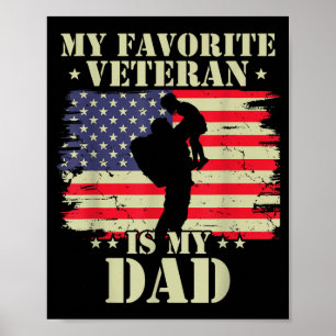 Poster Veterano Favorito é o papai Dia dos Veteranos Mili