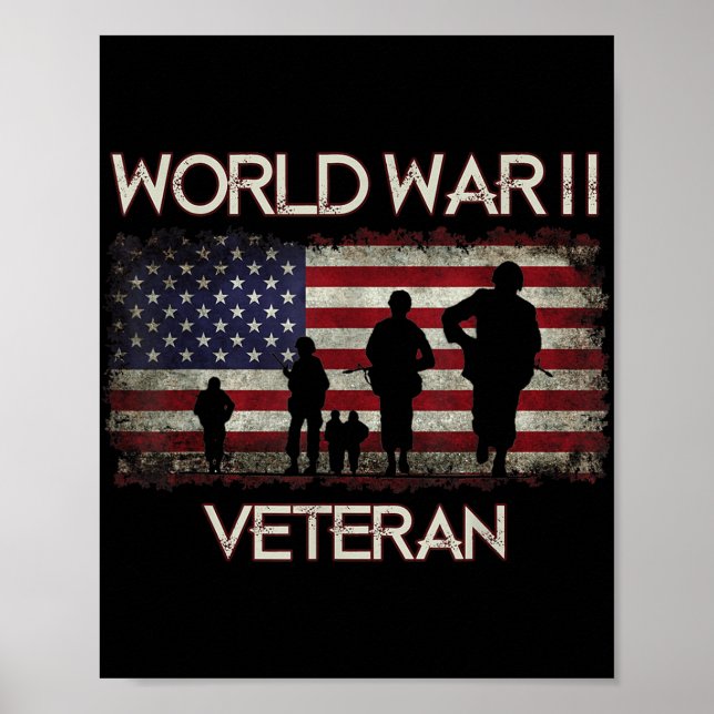 Poster Veterano S da 2ª Guerra Mundial (Frente)