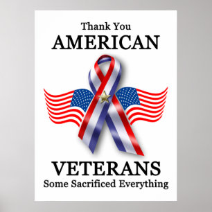 Póster Veteranos americanos: Alguns sacrificaram tudo!