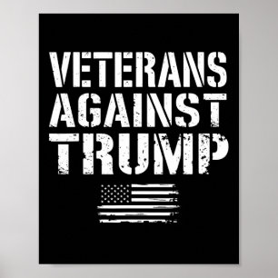 Poster Veteranos Contra Trump Anti Racismo Ve Militar Dos