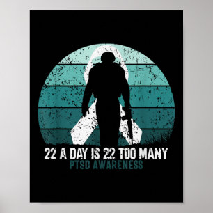 Poster Veteranos Militares Dos Eua Sensibilizam Ptsd
