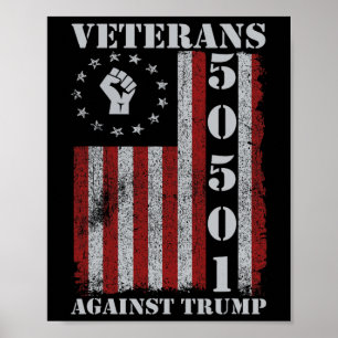 Poster Veteranos Militares Protestam Bandeira Sem Reis Am