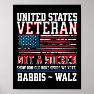 Poster Veteranos Para Harris Wheimer 2024 Veterano Milita