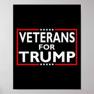 Poster Veteranos Para O Presidente Trump Eleição 2024