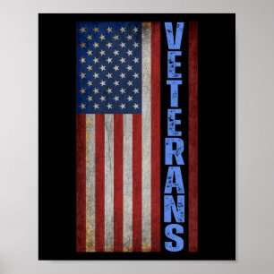 Poster VETERANS USA FLAG 4 DE JULHO T-Shirt