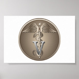 Poster Veterinarian Caduceus