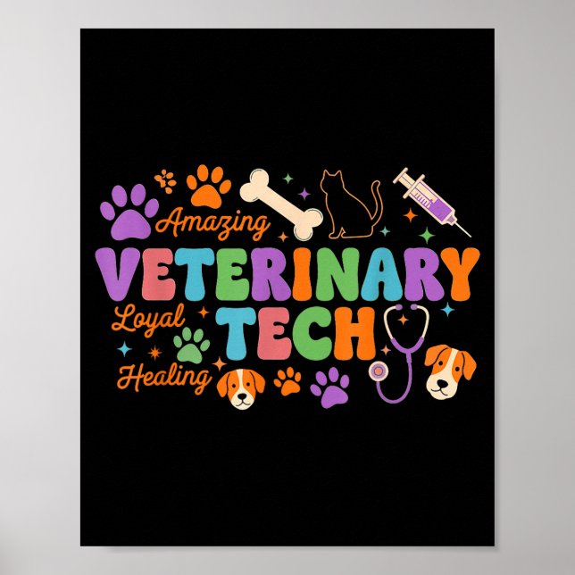 Poster Veterinary Technician - Vet Tech Veterinarian Appr (Frente)