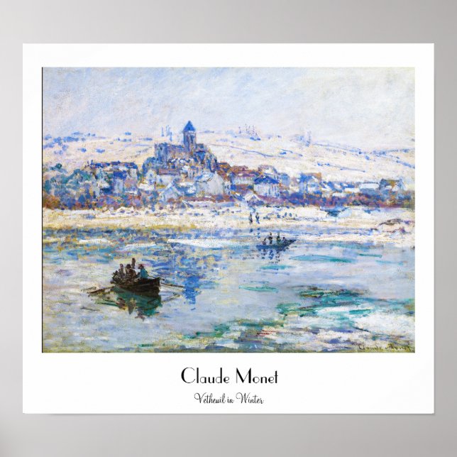 Póster Vetheuil em Winter Claude Monet (Frente)