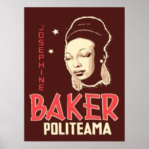 Póster Vetor Art Josephine Baker na Politeama