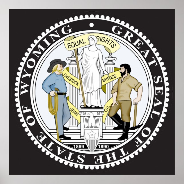 Poster Vetor de excelente Wyoming (Frente)