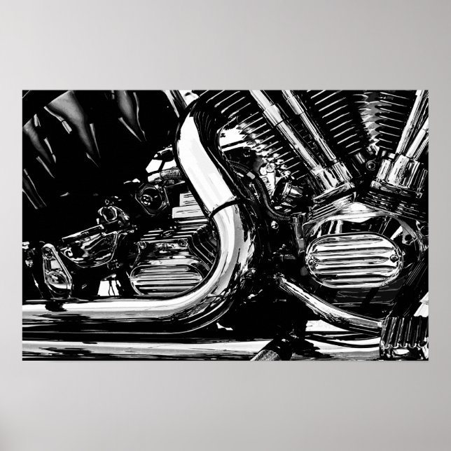 Póster Vetor do motor (Frente)