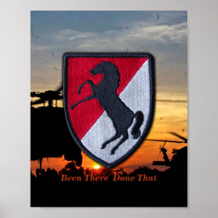 Póster Vetores do Vets de Cavalaria 11 Air Cav Vets Patch