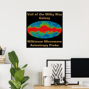 Poster Véu da Galáxia Via Láctea Sobre o Universo WMAP