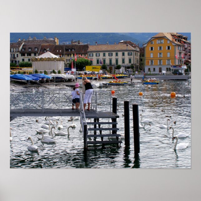 Poster Vevey Lake Genebra (Frente)