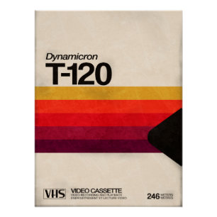 Póster VHS Cassette 80s